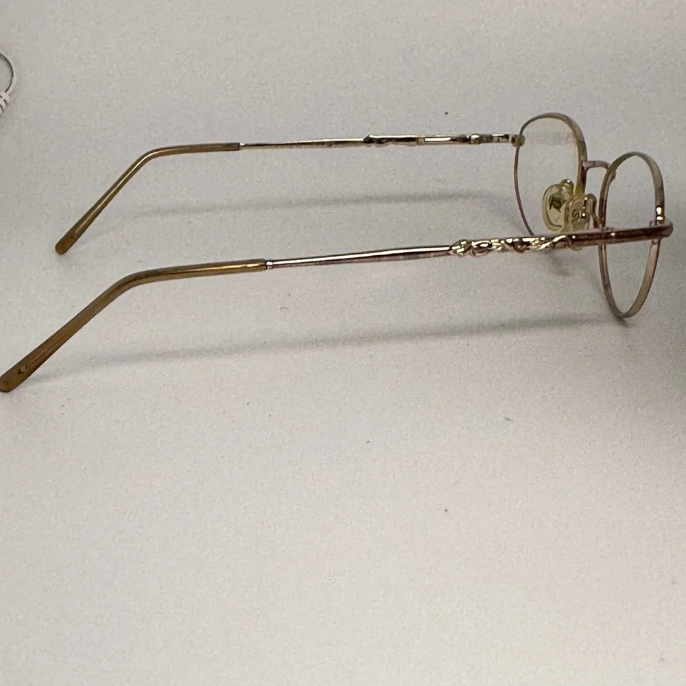 Rembrandt Shanghai Mocha Gold Oval Metal Eyeglass Frames 135 Vintage Style
